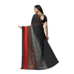 Women's Georgette Saree(Black,5-6 Mtrs)