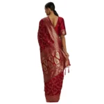 Women's Banarasi Silk Saree (Red,5-6 Mtrs)