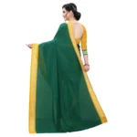 Women's Vichitra Silk Saree(Green ,5-6Mtrs)