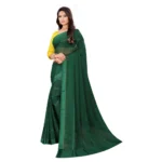 Women's Georgette Silk Saree(Green ,5-6Mtrs)