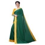 Women's Vichitra Silk Saree(Green ,5-6Mtrs)