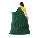 Women's Georgette Silk Saree(Green ,5-6Mtrs)