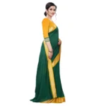 Women's Vichitra Silk Saree(Green ,5-6Mtrs)