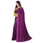 Women's Georgette Silk Saree(Wine ,5-6Mtrs)