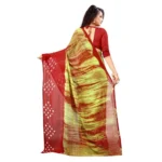 Women's Chiffon Saree (Parrot Green ,5-6Mtrs)