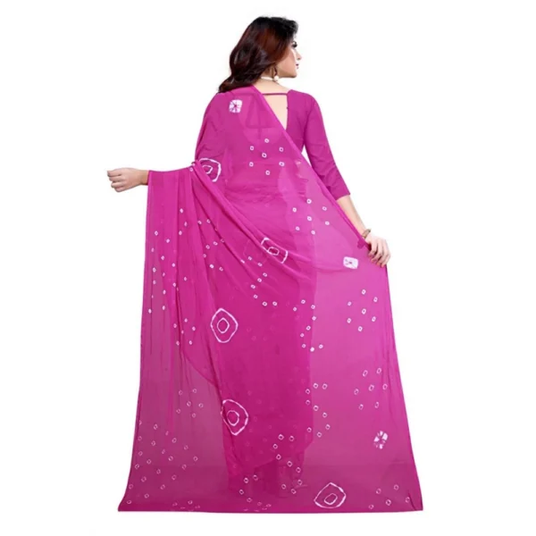 Women's Chiffon Saree (Purple ,5-6Mtrs)