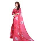 Women's Chiffon Saree (Pink ,5-6Mtrs)
