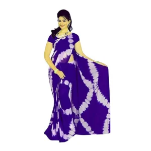 Women's Chiffon Saree (Blue ,5-6Mtrs)