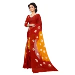 Women's Chiffon Saree (Red ,5-6Mtrs)