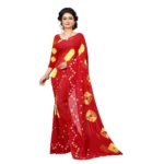 Women's Chiffon Saree (Red ,5-6Mtrs)
