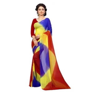 Women's Chiffon Saree (Multi Color ,5-6Mtrs)
