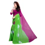 Women's Chiffon Saree (Green ,5-6Mtrs)