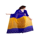 Women's Chiffon Saree (Yellow ,5-6Mtrs)