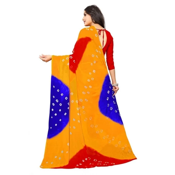 Women's Chiffon Saree (Mustard ,5-6Mtrs)