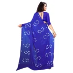Women's Chiffon Saree (Blue ,5-6Mtrs)