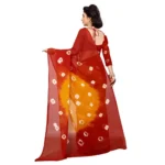 Women's Chiffon Saree (Red ,5-6Mtrs)