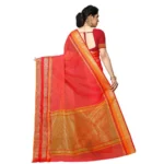 Women's Kota Doria Cotton Border Saree With Blouse (Pink, 5-6 Mtrs)