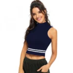 Women's Polyester, Knitting Western Wear Tops (Blue)