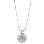 Women's Oxodised Boho German Silver Strand Necklace (Color: Silver)