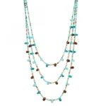 Women's Designer Elegant Beads Necklace (Color: Firoji)