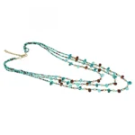 Women's Designer Elegant Beads Necklace (Color: Firoji)