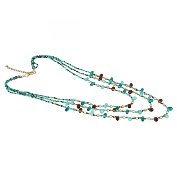 Women's Designer Elegant Beads Necklace (Color: Firoji)
