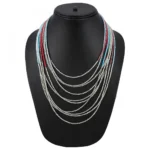 Women's Designer Elegant Multi Layer Multi Color Beads Necklace (Color: Multi Color)