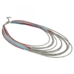 Women's Designer Elegant Multi Layer Multi Color Beads Necklace (Color: Multi Color)
