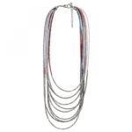 Women's Designer Elegant Multi Layer Multi Color Beads Necklace (Color: Multi Color)