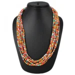 Women's Designer Multi Colour Elegant Beads Necklace (Color: Multi Color)