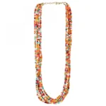 Women's Designer Multi Colour Elegant Beads Necklace (Color: Multi Color)