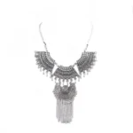 Women's Fashion Jewellery Bohemia Gypsy Tibetan Vintage Coin Necklace (Color: Silver)