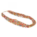 Women's Designer Multi Colour Elegant Beads Necklace (Color: Multi Color)