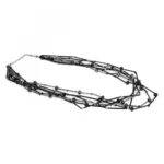 Women's Designer Shining Black Multi Layer Crystal Beads (Color: Black)