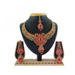 Women's Alloy Necklace set (Red)