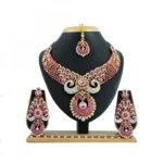 Women's Alloy Necklace set (Pink)