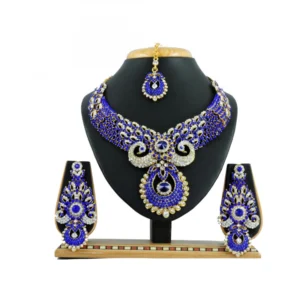 Women's Alloy Necklace set (Blue)