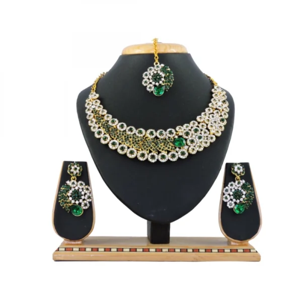 Women's Alloy Necklace set (Green)