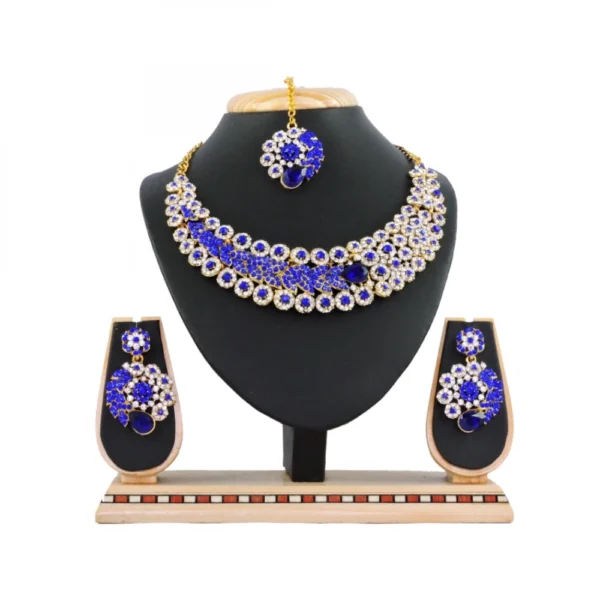 Women's Alloy Necklace set (Blue)