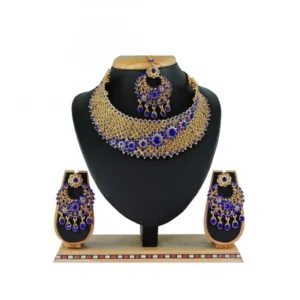 Women's Alloy Necklace set (Blue)