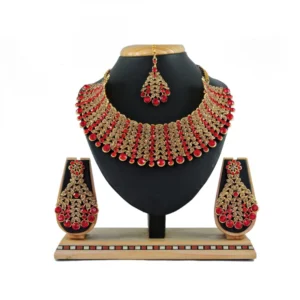 Women's Alloy Necklace set (Red)