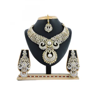 Women's Alloy Necklace set (White)
