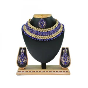 Women's Alloy Necklace set (Blue)