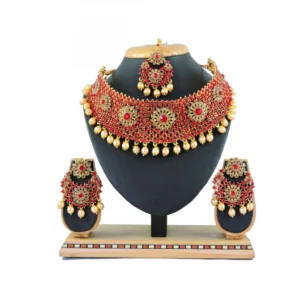 Women's Alloy Necklace set (Red)