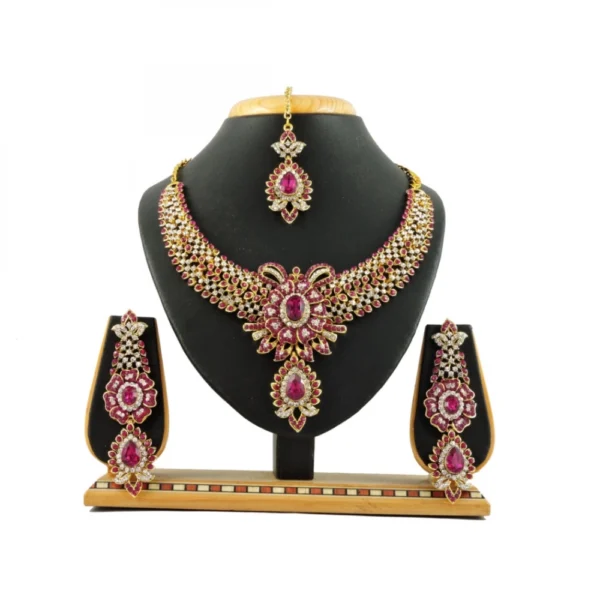 Women's Alloy Necklace set (Pink)