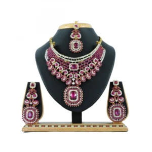 Women's Alloy Necklace set (Pink)