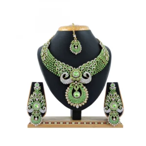 Women's Alloy Necklace set (Green)