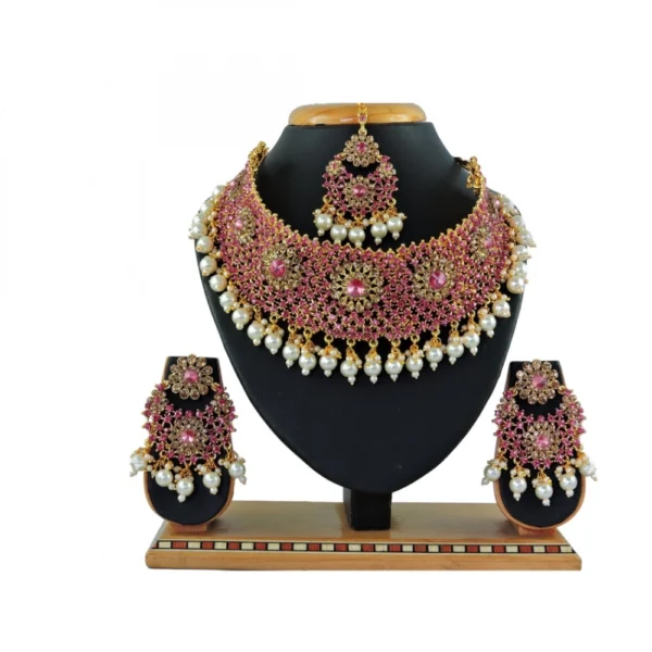 Women's Alloy Necklace set (Pink)