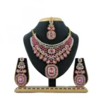 Women's Alloy Necklace set (Pink)