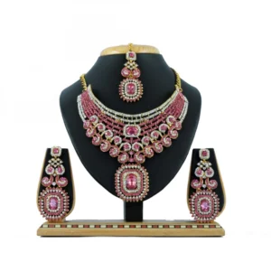 Women's Alloy Necklace set (Pink)